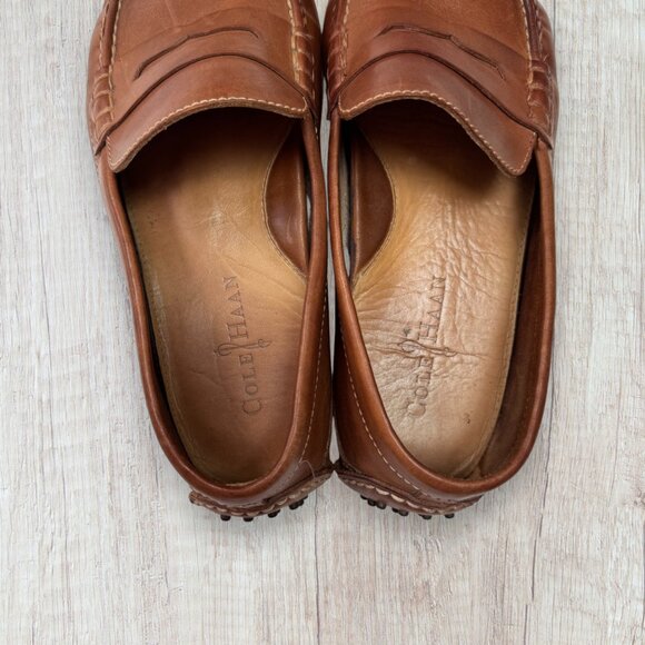 Cole Haan Brown Leather Penny Loafers Driving Moccasins Men’s 8.5 - Picture 6 of 8
